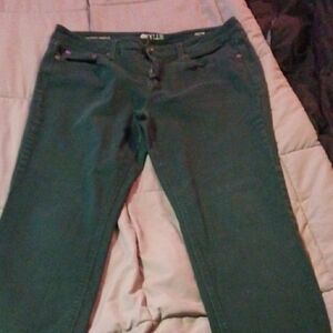 STYLUS Women's Straight Leg Jeans in Green